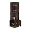 Tuhome Syrah Corner Bar Cabinet, Two External Shelves, Dark Walnut BLA4445 - alternate 4